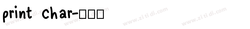 print char字体转换